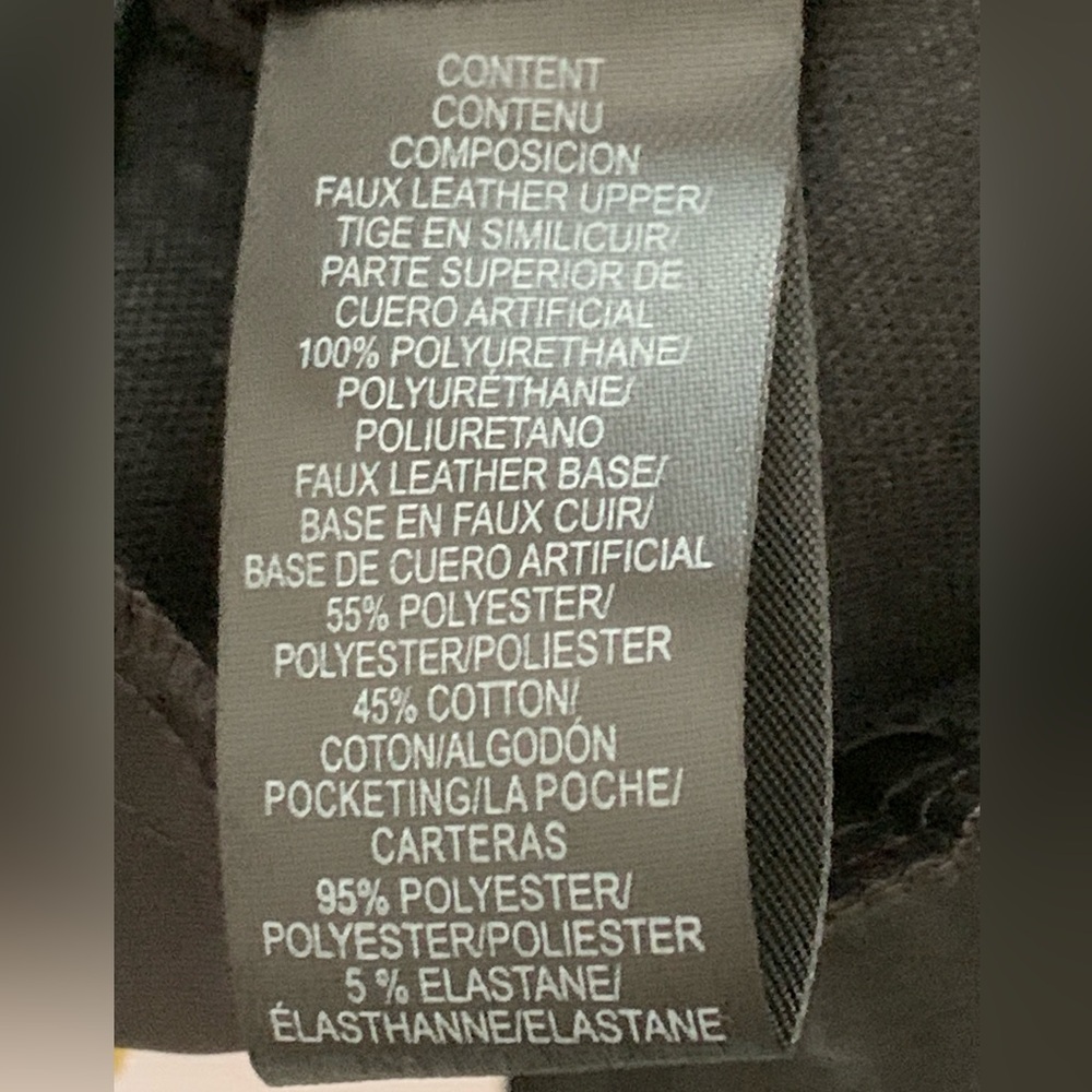 NWT WAYF Faux Leather Zipper Shorts Black High Waist Large - Picture 12 of 12
